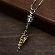 Buddha Stones Tibetan Vajra Vajrakila Copper Healing Spiritual Power Necklace Pendant - image 1