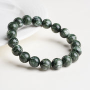Buddha Stones Natural Seraphinite Round Emotional Balance Beaded Bracelet - image 3