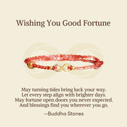Buddha Stones "May Endless Luck Find You" Infinity Charm Brass Red String Bracelet Includes Gift Message Card - image 3