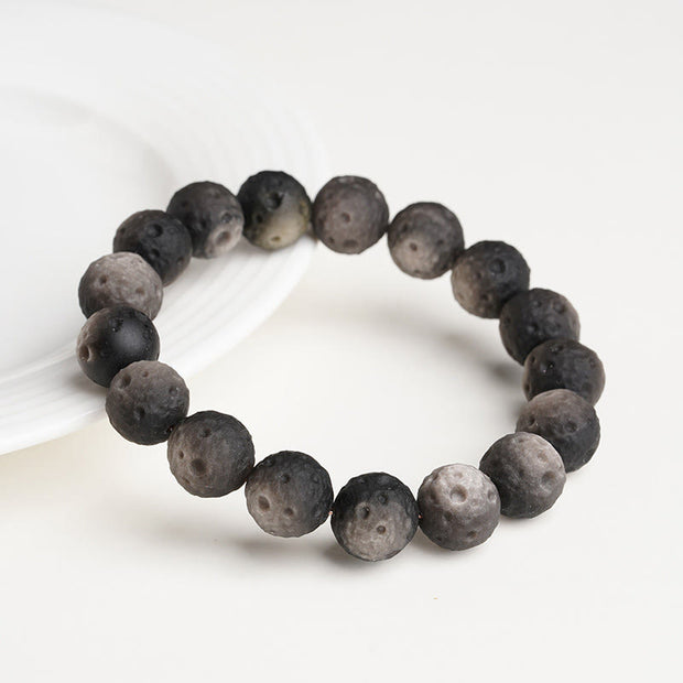 Buddha Stones Natural Silver Sheen Obsidian Gold Sheen Obsidian Round Beads Protection Bracelet - image 1