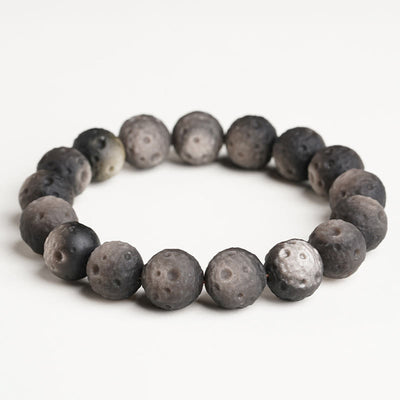 Buddha Stones Natural Silver Sheen Obsidian Gold Sheen Obsidian Round Beads Protection Bracelet - Silver Sheen Obsidian(Wrist Circumference: 15-17cm) - 14mm - image 0