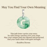 Buddha Stones "May You Find Your Own Meaning" Natural A-Z Letter Jade Titanium Steel Chain 925 Sterling Silver Chain Necklace Includes Gift Message Card - image 37