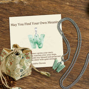 Buddha Stones "May You Find Your Own Meaning" Natural A-Z Letter Jade Titanium Steel Chain 925 Sterling Silver Chain Necklace Includes Gift Message Card - W - Titanium Steel Chain(One Pendant) - Deluxe Gift Bag (+$9.59) - image 102