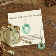 Buddha Stones "May You Find Your Own Meaning" Natural A-Z Letter Jade Titanium Steel Chain 925 Sterling Silver Chain Necklace Includes Gift Message Card - O - Titanium Steel Chain&Silver Chain(One Pendant) - Deluxe Gift Bag (+$9.59) - image 173