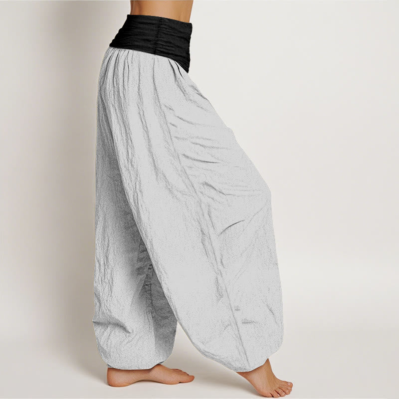 Buddha Stones Cotton Blue Black Gray Solid Color Women