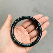 Buddha Stones Nanyang Black-Green Jade Protection Cuff Bangle Bracelet - image 5