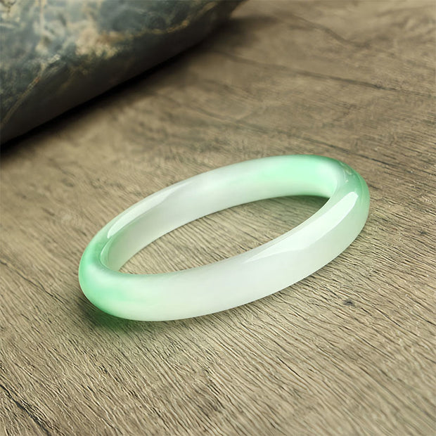 Buddha Stones Chrysoberyl Cat's Eye Thin Peace Support Cuff Bangle Bracelet - image 1