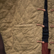 Buddha Stones Winter Frog-Button Lines Open Front Cotton Long Sleeve Women's Thermal Jacket With Pockets - image 31