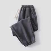 Buddha Stones Fall Winter Solid Drawstring Regular Fleece-Lined Elastic Waist Men's Cotton Harem Pants With Pockets - Dark Grey(Fleece Lined Version) - US/UK/AU54，EU64 (9XL) - image 11