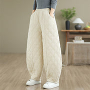 Buddha Stones Winter Diamond Pattern Bloomers Thermal Women's Pants With Pockets - image 11