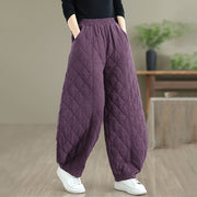 Buddha Stones Winter Diamond Pattern Bloomers Thermal Women's Pants With Pockets - image 21