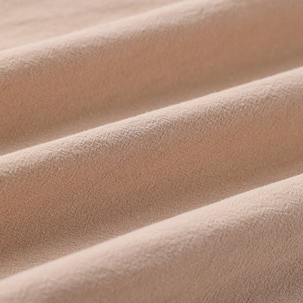 Buddha Stones Spring Fall Solid Color Long Sleeve Mid-length Open Front Men's Kimono - image 7