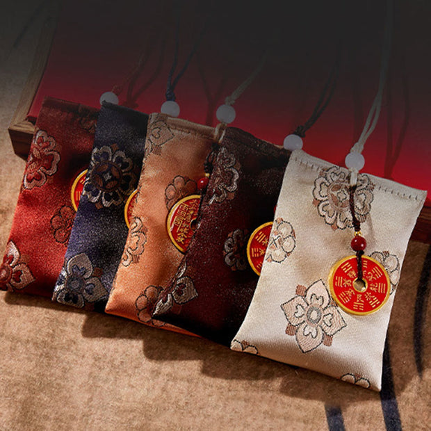 Buddha Stones Mountain Ghosts Spend Money Jacquard Embroidery Sachet Blessing Hanging Decoration - image 6