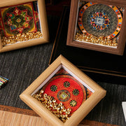 Buddha Stones Tibetan Om Mani Padme Hum Golden Ingot Thangka Photo Frame Ornament Home Decor - image 12