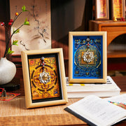 Buddha Stones Lotus Golden Ingot Thangka Photo Frame Ornament Home Decor - image 6