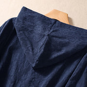 Buddha Stones Fall Jacquard Buttons Down Design Cotton Long Sleeve Women's Hoodie - image 3