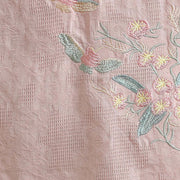 Buddha Stones Flower Embroidery Three Quarter Sleeve One Frog-Button Mandarin Collar Cotton Women's Shirt - image 26