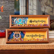 Buddha Stones Om Mani Padme Hum Buddha Golden Ingot Thangka Photo Frame Ornament Home Decor - image 11