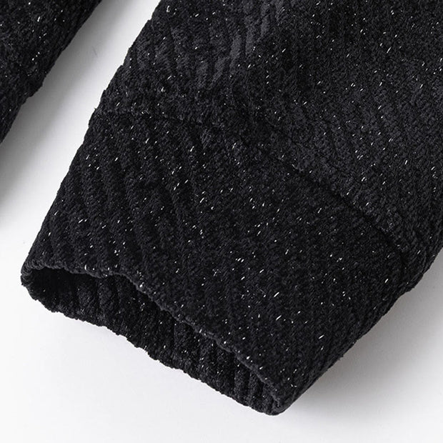 Buddha Stones Fall Crew Neck Stripes Button Men's Sweatshirt Pullover - image 9