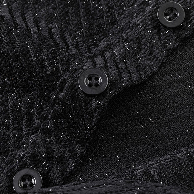 Buddha Stones Fall Crew Neck Stripes Button Men's Sweatshirt Pullover - image 7