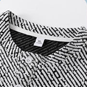 Buddha Stones Fall Crew Neck Stripes Button Men's Sweatshirt Pullover - image 12