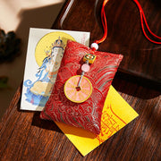 Buddha Stones Chinese Zodiac Natal Buddha Copper Coins Sachet Blessing Hanging Decoration - Red Fabric - Horse-Mahasattva Bodhisattva - image 20