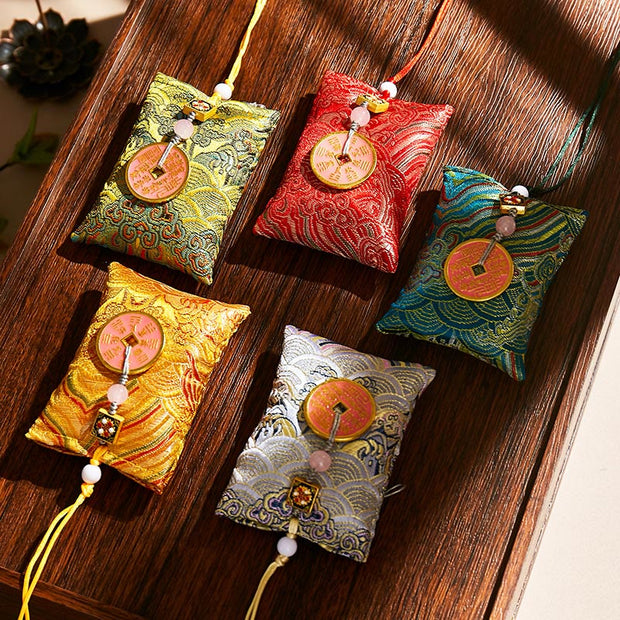 Buddha Stones Chinese Zodiac Natal Buddha Copper Coins Sachet Blessing Hanging Decoration - image 57
