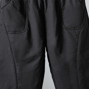 Buddha Stones Winter Elastic Waist Cotton Thermal Women's Cropped 7-8 Length Harem Pants With Pockets - image 22