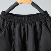 Buddha Stones Winter Elastic Waist Cotton Thermal Women's Cropped 7-8 Length Harem Pants With Pockets - image 19