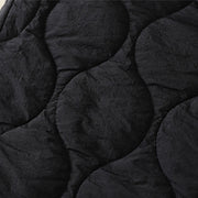 Buddha Stones Winter Curved Lines Elastic Waist Drawstring Patchwork Plaid Cotton Thermal Women's Pants With Pockets - image 4