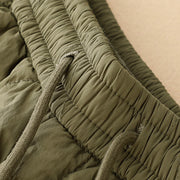 Buddha Stones Winter Curved Lines Elastic Waist Drawstring Cotton Thermal Women's Pants With Pockets - image 4