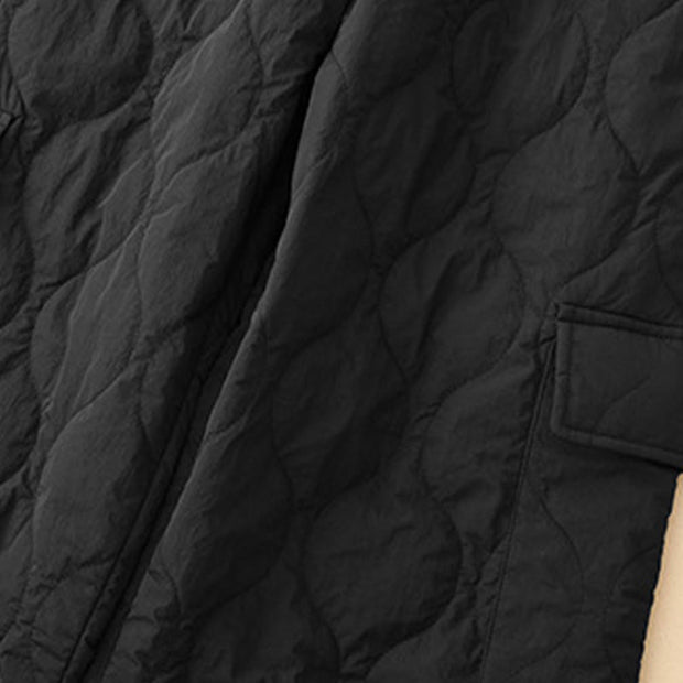 Buddha Stones Winter Curved Lines Elastic Waist Drawstring Cotton Thermal Women's Pants With Pockets - image 13