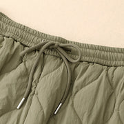 Buddha Stones Winter Curved Lines Elastic Waist Drawstring Cotton Thermal Women's Pants With Pockets - image 3