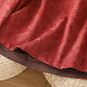 Buddha Stones Fall Jacquard Floral Print Frog-Button Stand Collar Long Sleeve Women's Cotton Shirt - image 5