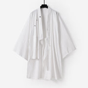 Buddha Stones 2Pcs Wudang Tai Chi Ceremony Solid Long Sleeve Men's Taoist Long Robe Kimono Sleeveless Vest Suit - image 1