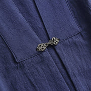 Buddha Stones 2Pcs Wudang Tai Chi Ceremony Solid Long Sleeve Men's Taoist Long Robe Kimono Sleeveless Vest Suit - image 9