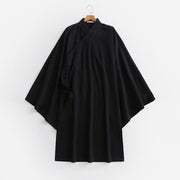 Buddha Stones Wudang Traditional Tai Chi Ceremony Long Wide Sleeve Men's Taoist Long Robe - Black - US/UK/AU54，EU64 (9XL) - image 0