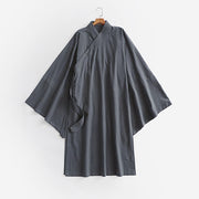 Buddha Stones Wudang Traditional Tai Chi Ceremony Long Wide Sleeve Men's Taoist Long Robe - Gray - US/UK/AU54，EU64 (9XL) - image 3