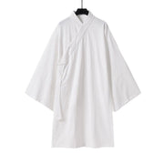 Buddha Stones Wudang Traditional Tai Chi Ceremony Three Quarter Sleeve Men's Taoist Long Robe - image 2