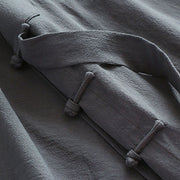 Buddha Stones Wudang Traditional Tai Chi Ceremony Three Quarter Sleeve Men's Taoist Long Robe - image 10