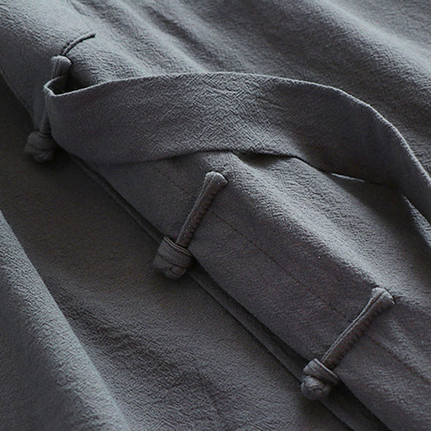 Buddha Stones Wudang Traditional Tai Chi Ceremony Three Quarter Sleeve Men's Taoist Long Robe - image 10