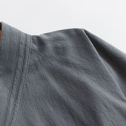 Buddha Stones Wudang Traditional Tai Chi Ceremony Three Quarter Sleeve Men's Taoist Long Robe - image 8