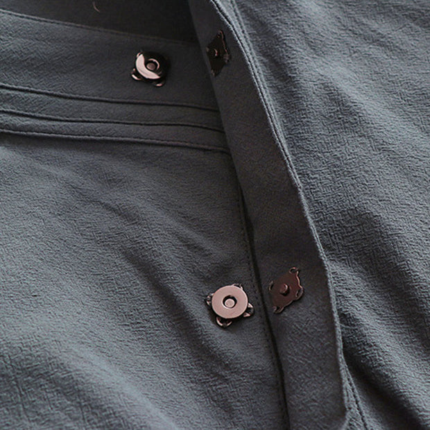 Buddha Stones Wudang Traditional Tai Chi Ceremony Three Quarter Sleeve Men's Taoist Long Robe - image 9