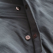 Buddha Stones 2Pcs Fall Solid Long Sleeve Men's Taoist Long Robe Lace-up Kimono Sleeveless Vest Qigong Ceremony Suit - image 11