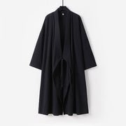 Buddha Stones Wudang Traditional Tai Chi Martial Arts Ceremony Long Sleeve Men's Taoist Long Robe - Black - US/UK/AU54，EU64 (9XL) - image 14