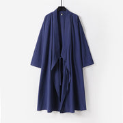 Buddha Stones Wudang Traditional Tai Chi Martial Arts Ceremony Long Sleeve Men's Taoist Long Robe - SteelBlue - US/UK/AU54，EU64 (9XL) - image 3