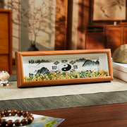 Buddha Stones Green Crystal Bagua Koi Fish Yin Yang Symbol Golden Ingot Thangka Photo Frame Ornament Home Decor - Style8 - Medium Density Fiberboard(9*30*4cm) - image 10