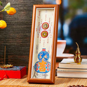 Buddha Stones Fu Character Gourd Copper Coins Photo Frame Ornament Home Decor - Style 2 - Medium Density Fiberboard(9*30*4cm) - image 4