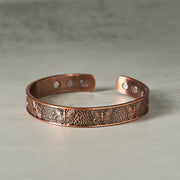 Buddha Stones Copper Open Butterfly Balance Self Care Adjustable Cuff Bracelet Bangle - Copper(Wrist Circumference: 15-17cm) - image 0