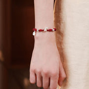 Buddha Stones 999 Sterling Silver Red Agate Year Of The Horse Freedom String Bracelet - image 11